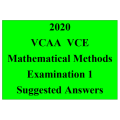 Detailed answers 2020 VCAA VCE Mathematical Methods Examination 1
